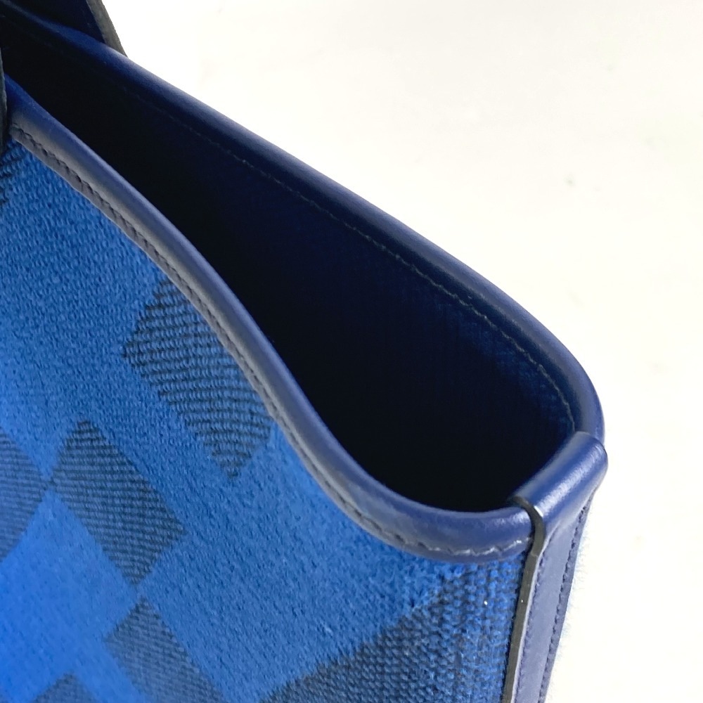 トートバッグ アンビエ GM 40 ハンドバッグ カバン ショルダーバッグ 肩掛け レザー/キャンバス ブルー