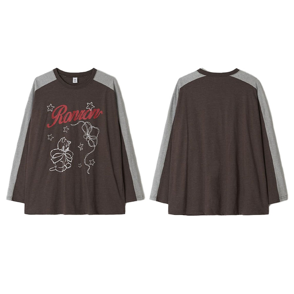 [REDVELVET JOY 着用!] COLORED CRAYON CAT LONG SLEEVE (3COLORS)