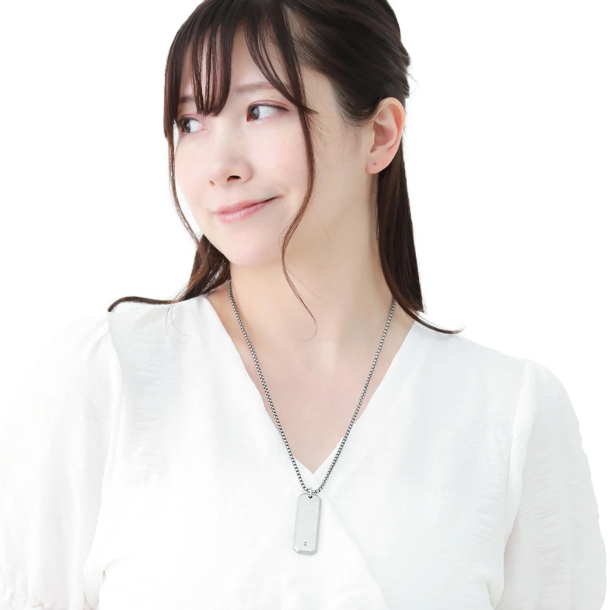 vie ネックレス ペンダント レディース メンズ サージカルステンレス316L プレート ロング