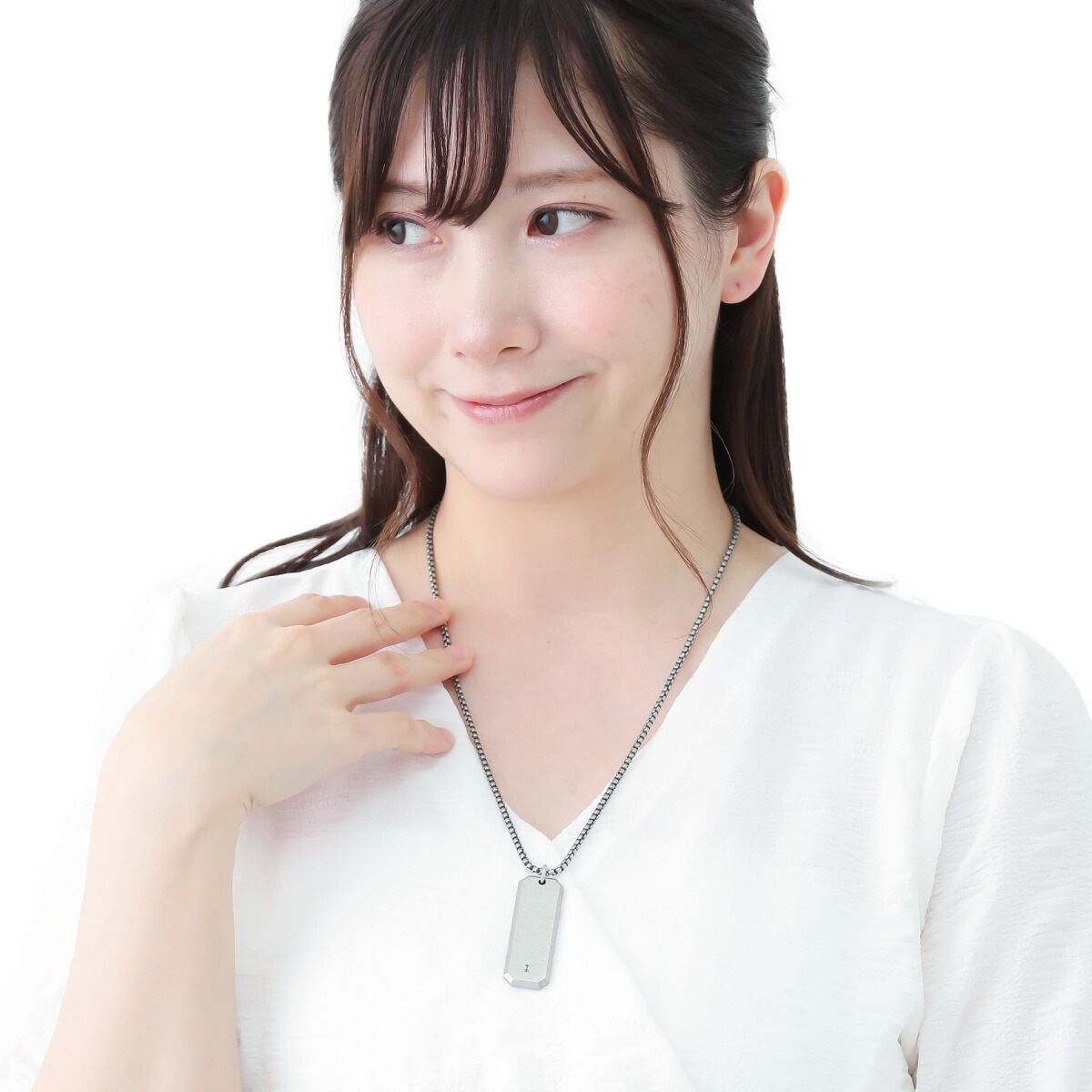 vie ネックレス ペンダント レディース メンズ サージカルステンレス316L プレート ロング