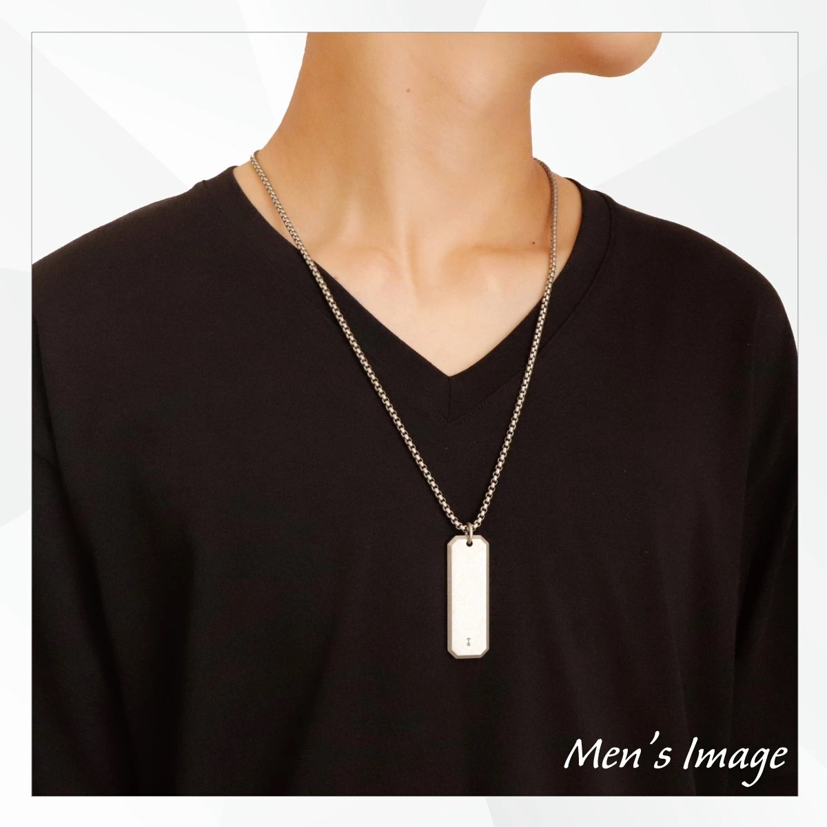 vie ネックレス ペンダント レディース メンズ サージカルステンレス316L プレート ロング