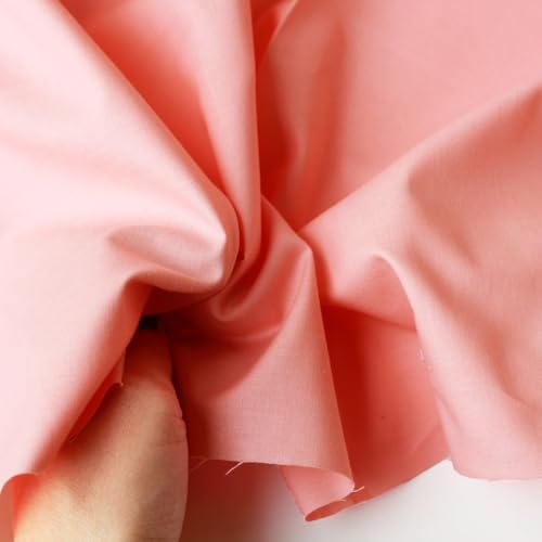 日本紐釦貿易(Nippon Chuko) エイティスクエア 無地 生地 綿100% シャーティング サンゴイロ ピンク系 巾約108cm×8m切売カット KD4630-252-8M 日本紐釦貿易(Nippon Chuko) エイティスクエア 無地 生地 綿100% シャーティング サンゴイロ ピンク系 巾約108cm×8m切売カット KD4630-252-8M