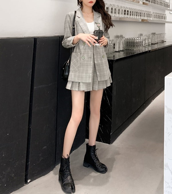 ジャケット、スカートセット　定価10万 バイカラージャケット×ロングスカートセットアップ | mignon ange