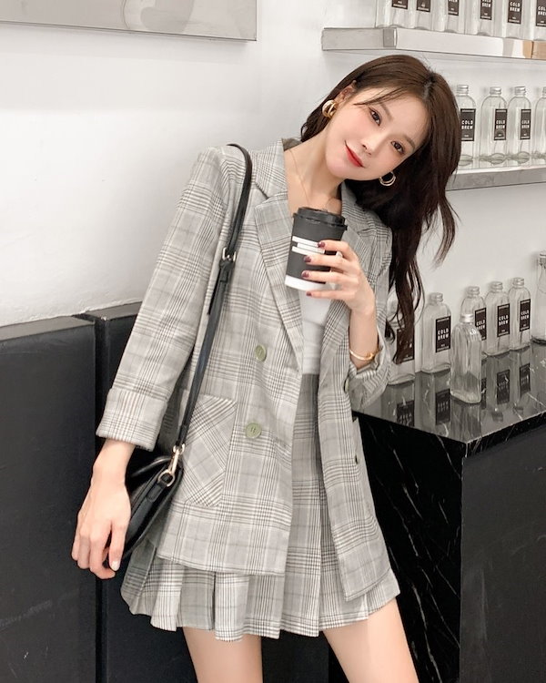 Qoo10] セットアップ ジャケット スカート ミニ