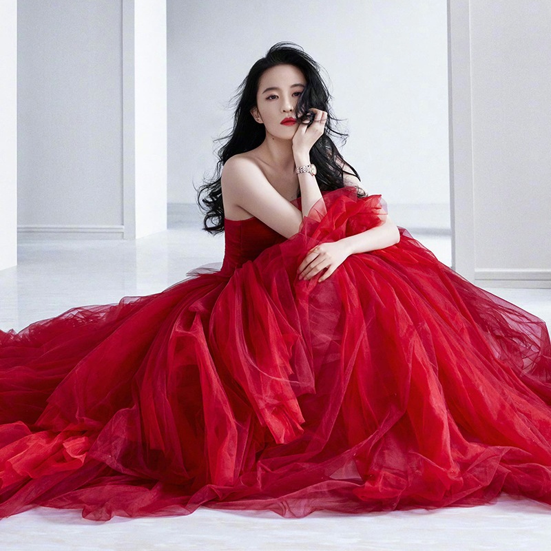 新婦 乾杯ドレス 高級 司会者 ウェディング 婚約