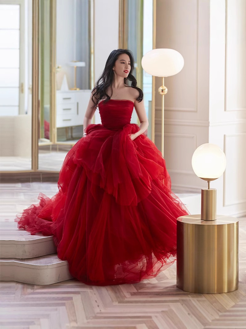 新婦 乾杯ドレス 高級 司会者 ウェディング 婚約