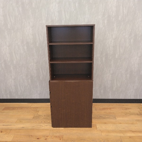 本棚 ブラウン サイド引き出し