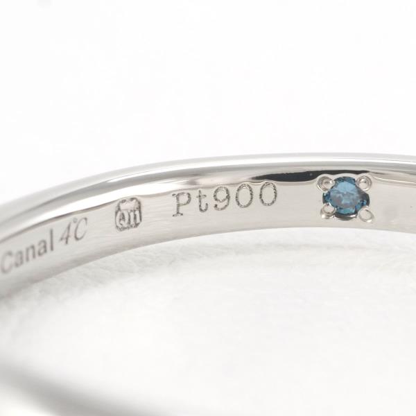 カナル4℃ PT900 リング 15号 ブルーダイヤ 天然石 中古 美品 送料無料 即決☆0315 カナル4℃ PT900 リング 指輪 7号 ブラックダイヤ 総重量約2.8g 中古