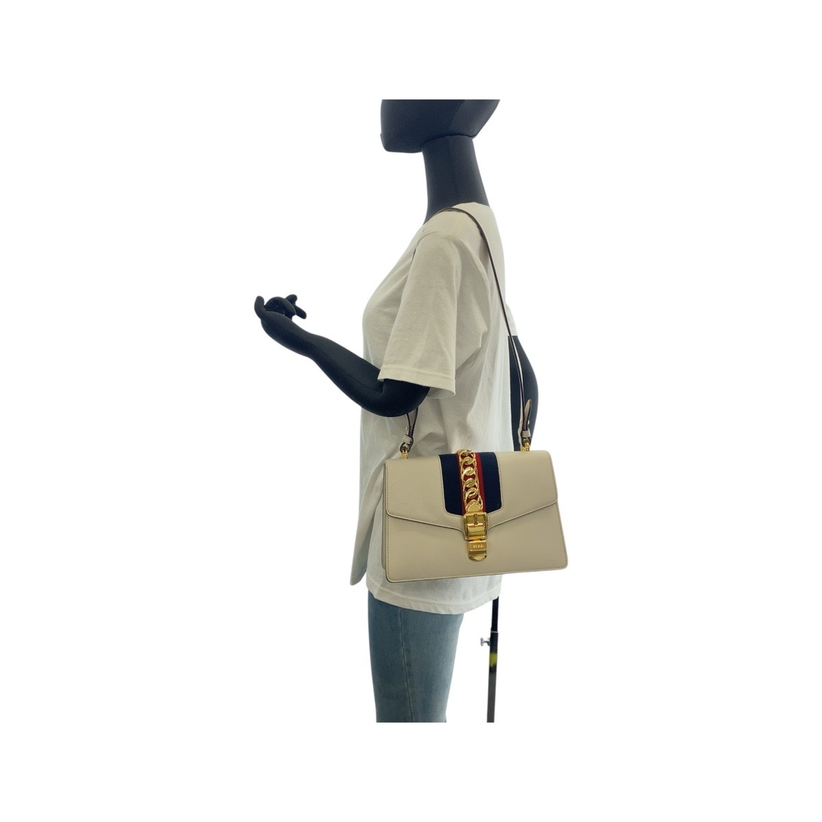 シェリーライン シルヴィ アイボリー 白 ゴールド金具 レザー 421882 ショルダーバッグ レディース 502169