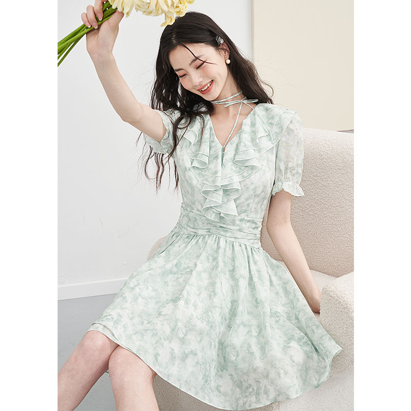 グリーン フレンチワンピース 2025年春夏新作 フラワープリント ペティート エンジェルシルエット ワンピース ワンピース レディース ロングワンピース ワンピース 夏 パーティードレス 韓国 ワン グリーン フレンチワンピース 2025年春夏新作 フラワープリント ペティート エンジェルシルエット ワンピース ワンピース レディース ロングワンピース ワンピース 夏 パーティードレス 韓国 ワン