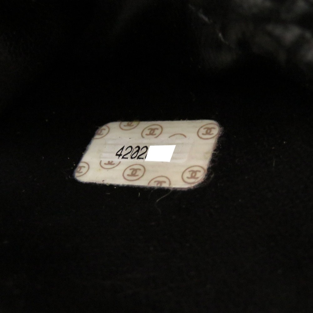 縦型 バニティバッグ ココマーク ハンドバッグ キャビアスキン/キャビアスキン ブラック 0547【中古】 レディース 縦型 バニティバッグ ココマーク ハンドバッグ キャビアスキン/キャビアスキン ブラック 0547【中古】 レディース