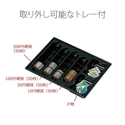 （まとめ買い）小型手提金庫 W197xD164xH80mm ピンク CB-060G PK [x3]