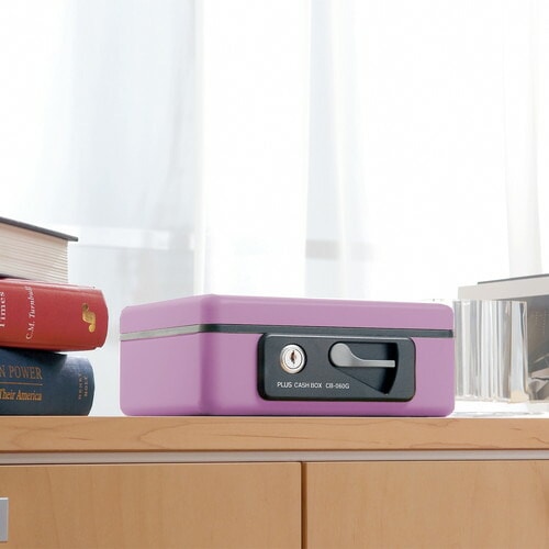 （まとめ買い）小型手提金庫 W197xD164xH80mm ピンク CB-060G PK [x3]