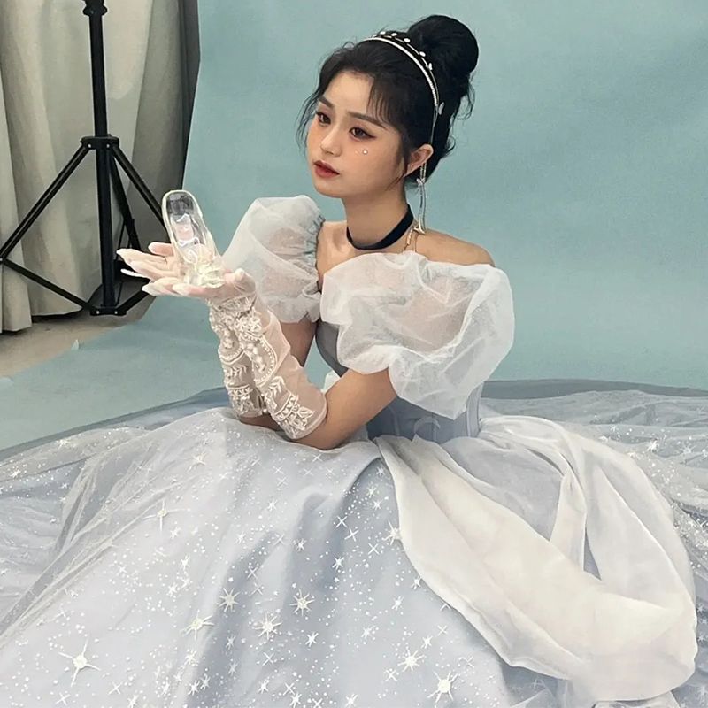 プリンセス風イブニングドレススカートフェアリースピリット2023成人式気質宴会気質