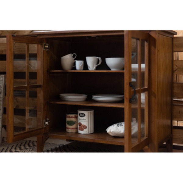 キャビネット 収納棚 幅80cm PM-318 木製 脚付き 強化ガラス ティンバー 完成品 リビング ダイニング インテリア家具