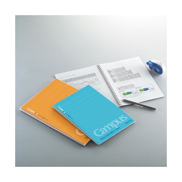 (まとめ) コクヨ キャンパス ツインリングノート（ドット入り罫線） セミB5 A罫 40枚 ス-T115ATN 1セット（5冊） (×10セット)