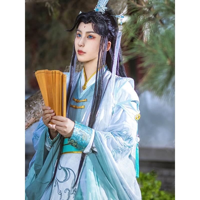(WJ Fashion)天官賜福 師青玄 コスプレ衣装 風師 男相 公式 コスプレ ウィッグ 漫画 仮装 大人用 文化祭 イベント パーティ 演劇 (WJ Fashion)天官賜福 師青玄 コスプレ衣装 風師 男相 公式 コスプレ ウィッグ 漫画 仮装 大人用 文化祭 イベント パーティ 演劇