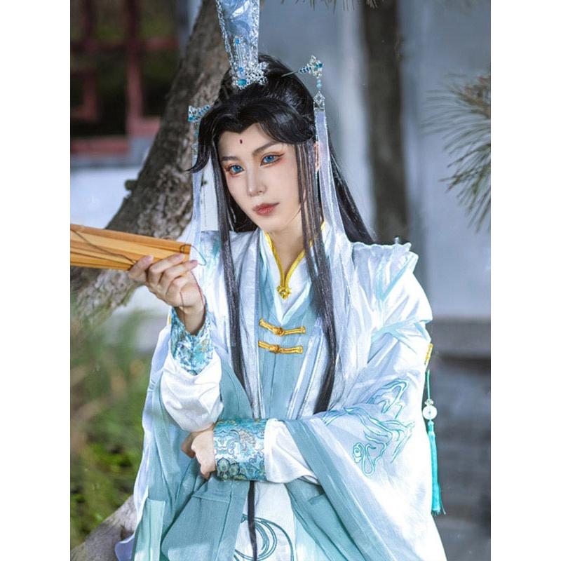 (WJ Fashion)天官賜福 師青玄 コスプレ衣装 風師 男相 公式 コスプレ ウィッグ 漫画 仮装 大人用 文化祭 イベント パーティ 演劇 (WJ Fashion)天官賜福 師青玄 コスプレ衣装 風師 男相 公式 コスプレ ウィッグ 漫画 仮装 大人用 文化祭 イベント パーティ 演劇