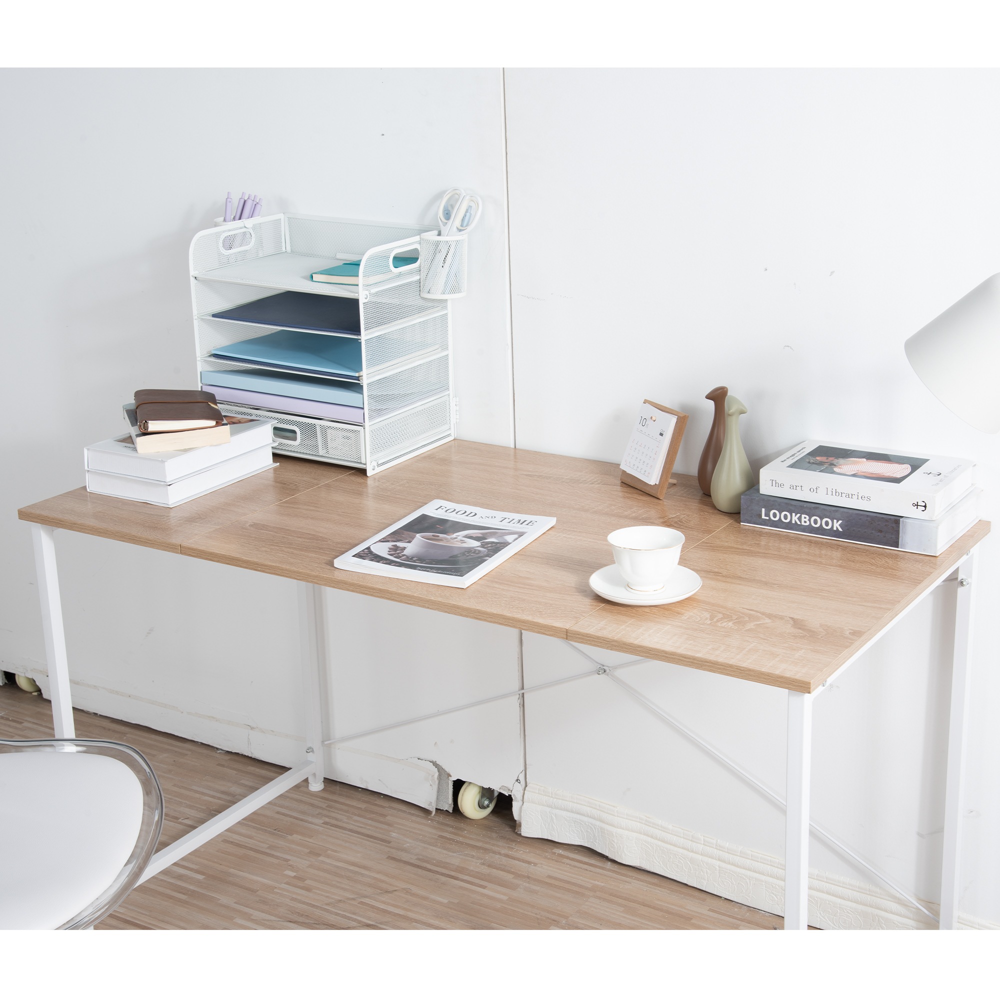 【当日発送&送·料·無·料】【新品】【ナチュラル】パソコンデスク シンプル ワークデスク 極簡易デスク 机-217 木製