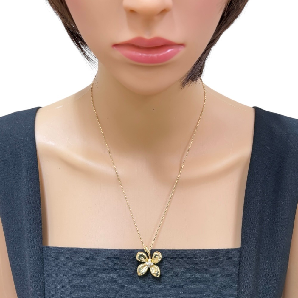 ミキモト ネックレス 18金 K18イエローゴールド ダイヤモンド MIKIMOTO 中古 美品 ミキモト ネックレス 18金 K18イエローゴールド ダイヤモンド MIKIMOTO 中古 美品