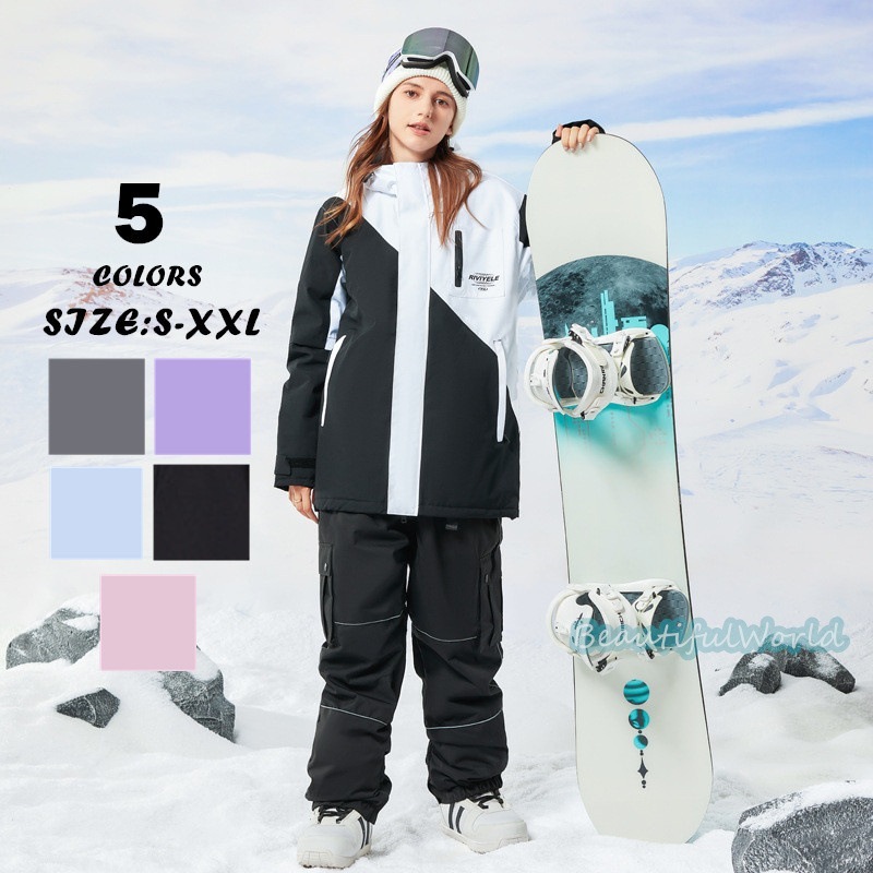 スノーボードウェア上下スキーウェア上下セットメンズレディーススノボウェアジャケットパンツ男女兼用スノーウェア撥水防風保温雪遊び