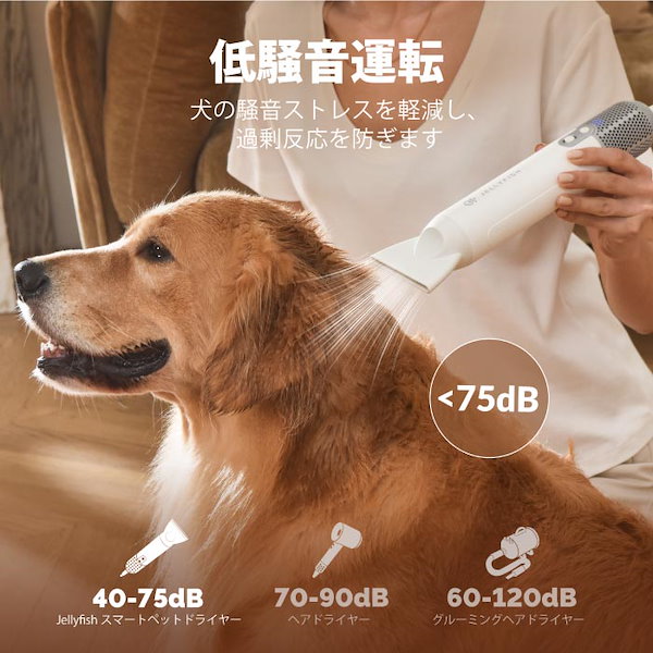 Jellyfish 犬用スリムドライヤー ペット用ドライヤー | Jellyfish - 心ときめく生活雑貨『mecu