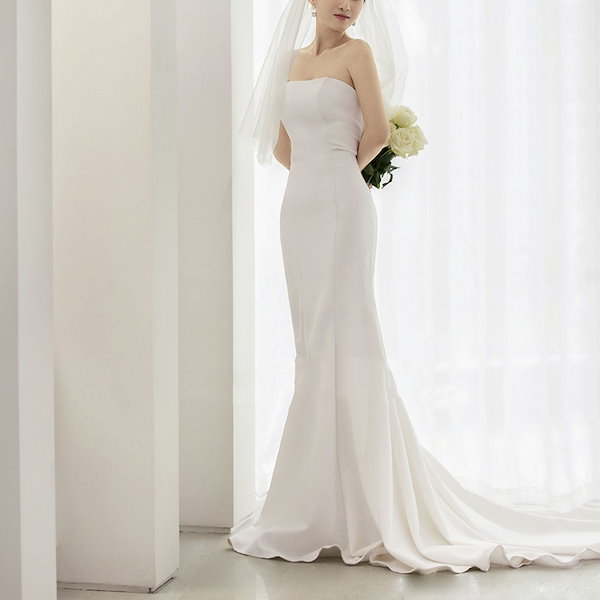 Qoo10] 結婚式ドレスウェディングドレス シンプル