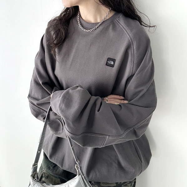 ノースフェイス★MINI BOX STITCH SWEATSHIRTS★グレー ノースフェイス☆MINI BOX STITCH SWEATSHIRTS☆グレー