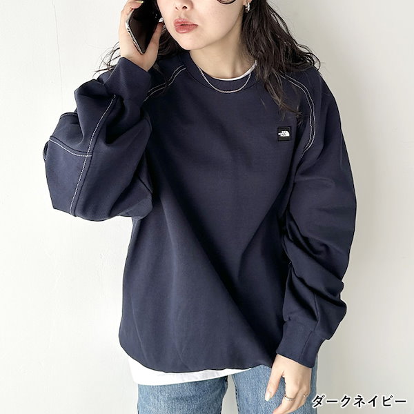MINI BOX STITCH SWEATSHIRTS M ノースフェイス 紺 Qoo10] ザノースフェイス 【2点購入ごと500円OFF】【国内発送