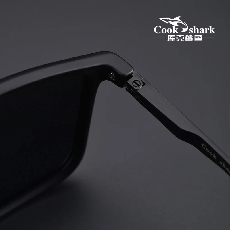 Cook shark polarized sunglassesメンズサングラスレディースuvプロテクションドライビングスペシャルカラーチェンジングメガネトレンドパーソナリティ
