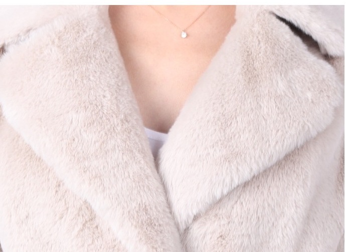 雑誌掲載人気商品　エコファーコート　ベルト付き（２色）