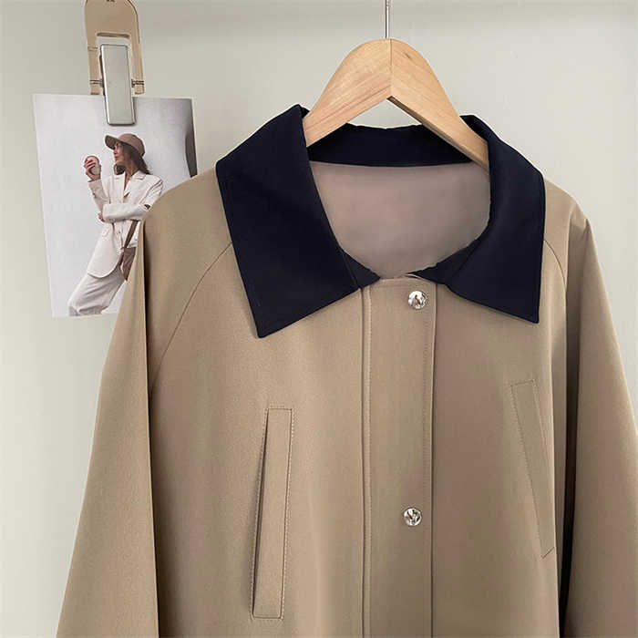 トレンチコート レディース 春 スプリングコート アウター チュニック カーディガン 羽織り トレンチ ジャケット コート 無地 シンプル 長袖 おしゃれ きれいめ カジュアル 体型カバー 上品 通勤