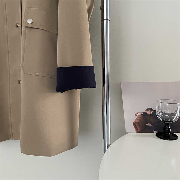 トレンチコート レディース 春 スプリングコート アウター チュニック カーディガン 羽織り トレンチ ジャケット コート 無地 シンプル 長袖 おしゃれ きれいめ カジュアル 体型カバー 上品 通勤