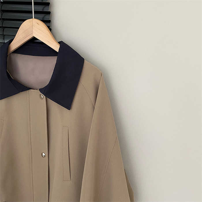 トレンチコート レディース 春 スプリングコート アウター チュニック カーディガン 羽織り トレンチ ジャケット コート 無地 シンプル 長袖 おしゃれ きれいめ カジュアル 体型カバー 上品 通勤