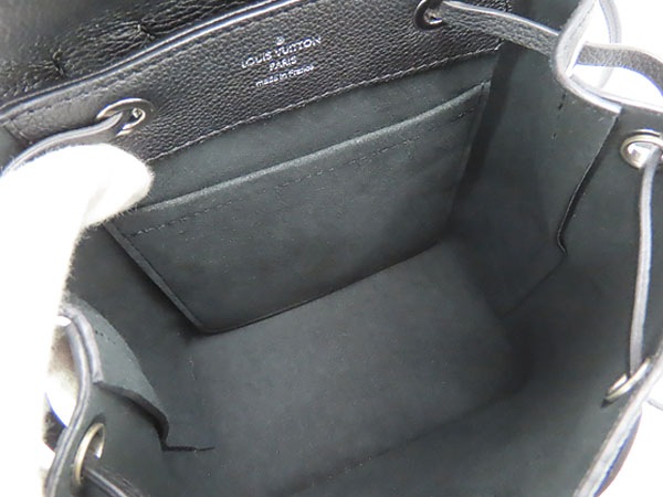 新品同様ルイヴィトンロックミーバックパックMINIミニリュックサックブラックシルバー金具カーフレザーM54573