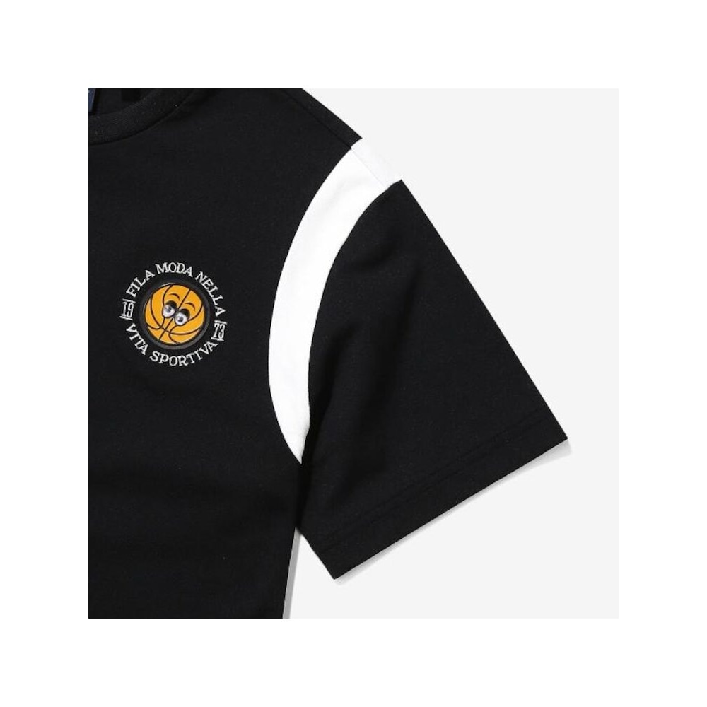 [FILA KIDS] バスケットボールワッテントップ&ボトムセットアップ (FK2FSG2602M_BLK) Q0ZFK2FSG2602MBLK