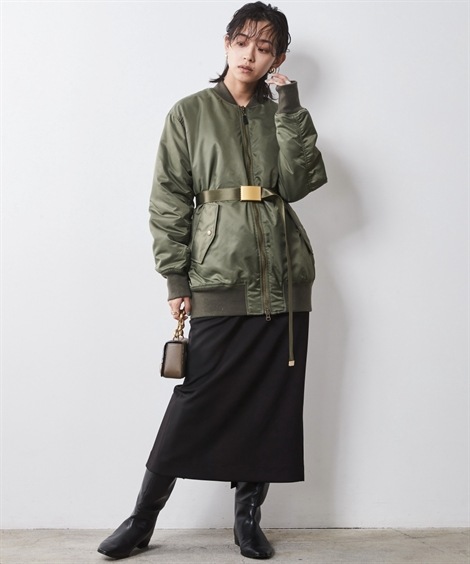 ジャンパー・ブルゾン MA‐1ロングブルゾン シックスタイル 大きいサイズ対応 ジャンパー・ブルゾン MA‐1ロングブルゾン シックスタイル 大きいサイズ対応