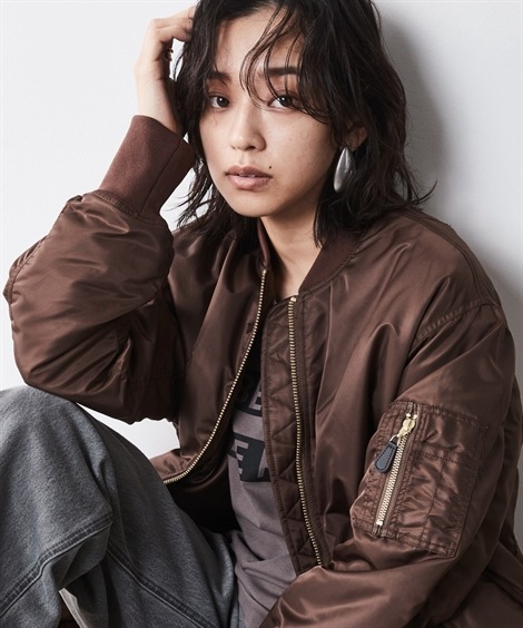 ジャンパー・ブルゾン MA‐1ロングブルゾン シックスタイル 大きいサイズ対応 ジャンパー・ブルゾン MA‐1ロングブルゾン シックスタイル 大きいサイズ対応