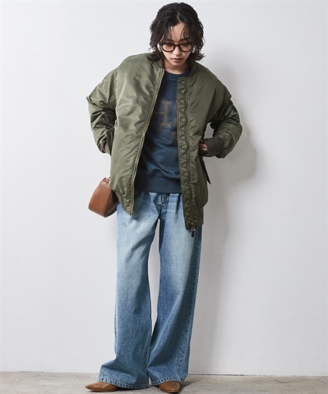 ジャンパー・ブルゾン MA‐1ロングブルゾン シックスタイル 大きいサイズ対応 ジャンパー・ブルゾン MA‐1ロングブルゾン シックスタイル 大きいサイズ対応