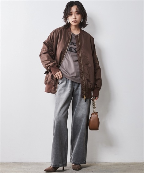 ジャンパー・ブルゾン MA‐1ロングブルゾン シックスタイル 大きいサイズ対応 ジャンパー・ブルゾン MA‐1ロングブルゾン シックスタイル 大きいサイズ対応