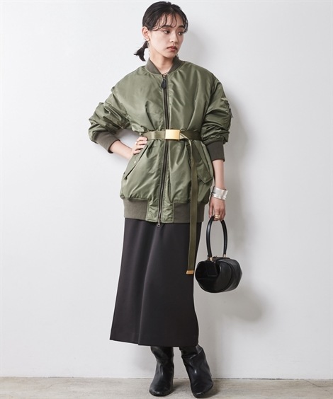 ジャンパー・ブルゾン MA‐1ロングブルゾン シックスタイル 大きいサイズ対応 ジャンパー・ブルゾン MA‐1ロングブルゾン シックスタイル 大きいサイズ対応