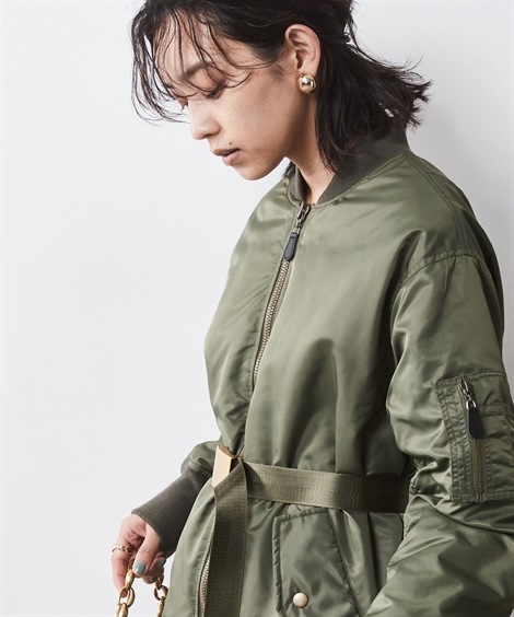 ジャンパー・ブルゾン MA‐1ロングブルゾン シックスタイル 大きいサイズ対応 ジャンパー・ブルゾン MA‐1ロングブルゾン シックスタイル 大きいサイズ対応