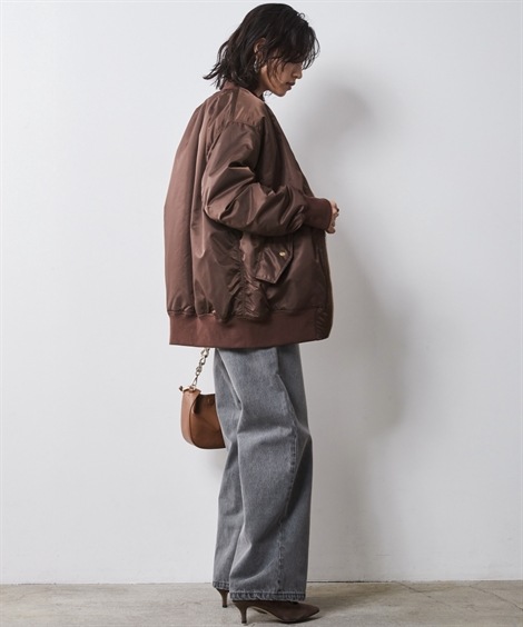 ジャンパー・ブルゾン MA‐1ロングブルゾン シックスタイル 大きいサイズ対応 ジャンパー・ブルゾン MA‐1ロングブルゾン シックスタイル 大きいサイズ対応