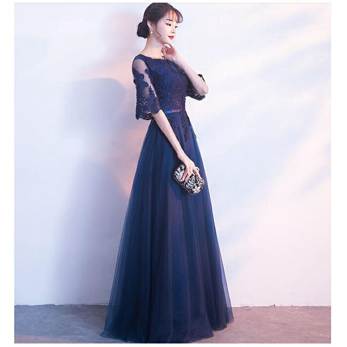 パーティードレス ロング 結婚式 ワンピース 演奏会 発表会 パーティドレス 花柄 刺繍 レース ウ パーティードレス ロング 結婚式 ワンピース 演奏会 発表会 パーティドレス 花柄 刺繍 レース ウ