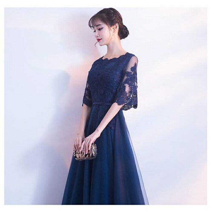 パーティードレス ロング 結婚式 ワンピース 演奏会 発表会 パーティドレス 花柄 刺繍 レース ウ パーティードレス ロング 結婚式 ワンピース 演奏会 発表会 パーティドレス 花柄 刺繍 レース ウ