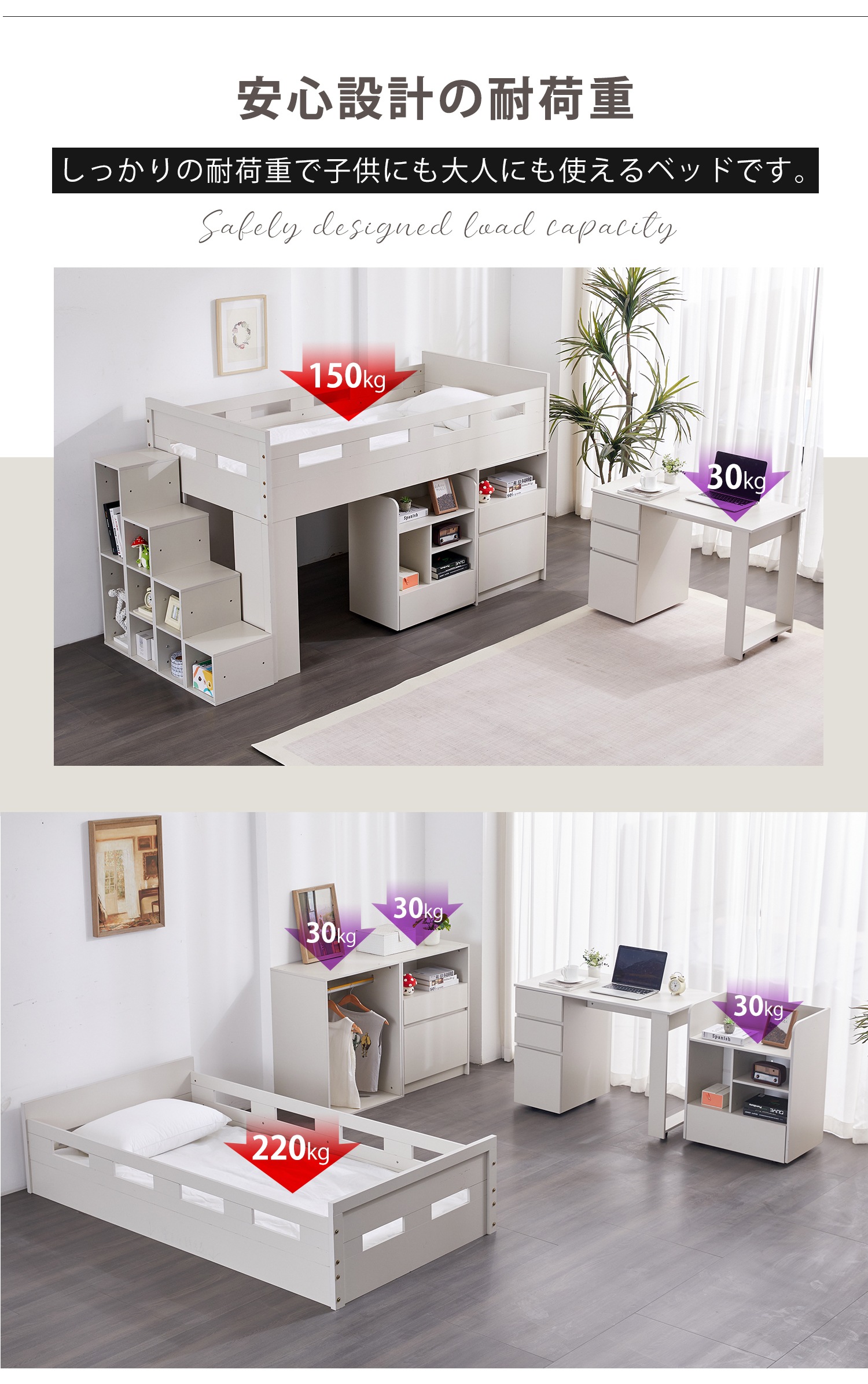 【国内発送】システムベッド階段付きロフトベッド木製シングルロータイプSデスクベッド本棚ベッド机付き本棚付き大人コンパクト収納大容量収納一人暮ら子供省ロフトベッド284