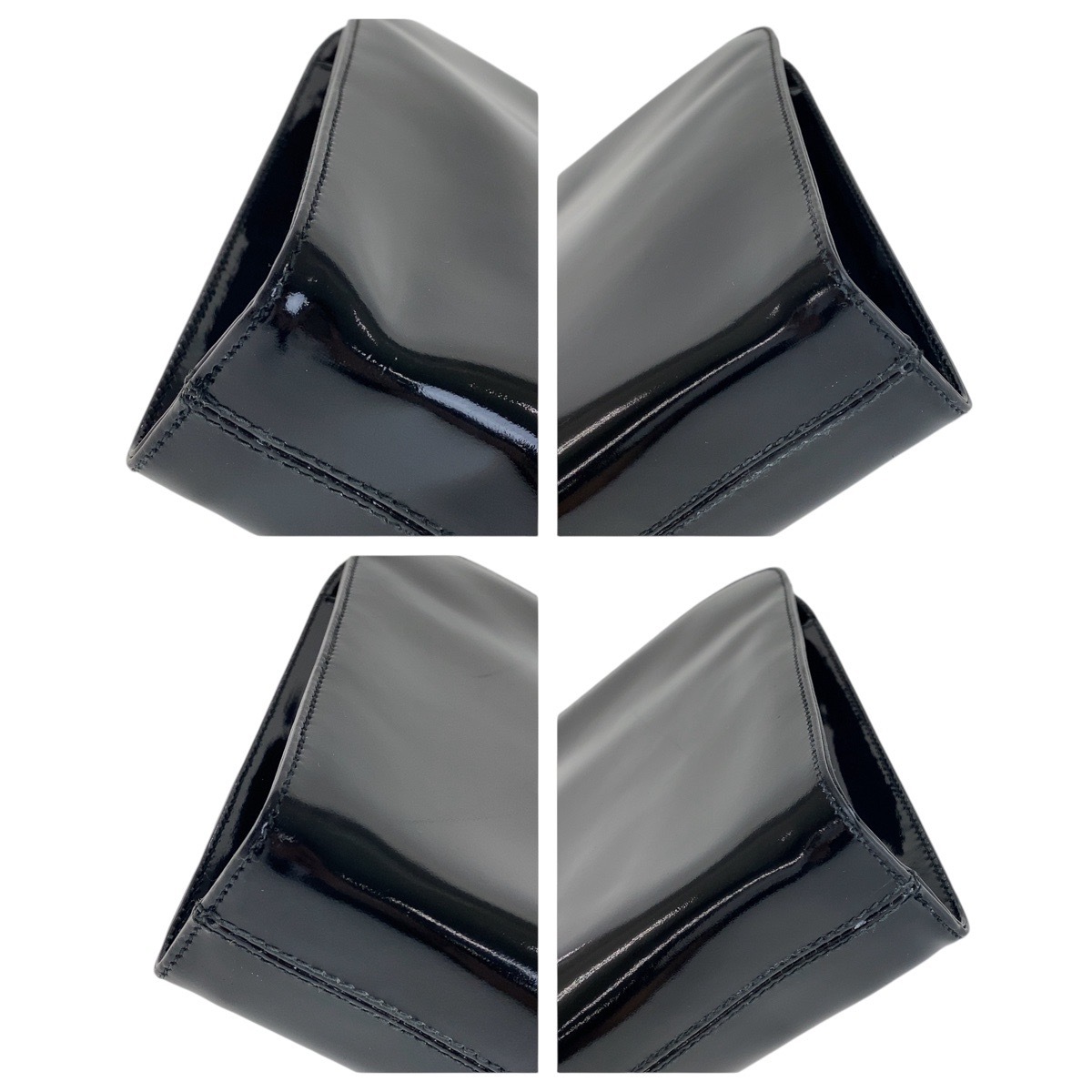 美品 ヴィンテージ ガンチーニ ブラック 黒 ゴールド金具 パテントレザー P21 0587 ショルダーバッグ クラッチバッグ レディース 503822 美品 ヴィンテージ ガンチーニ ブラック 黒 ゴールド金具 パテントレザー P21 0587 ショルダーバッグ クラッチバッグ レディース 503822