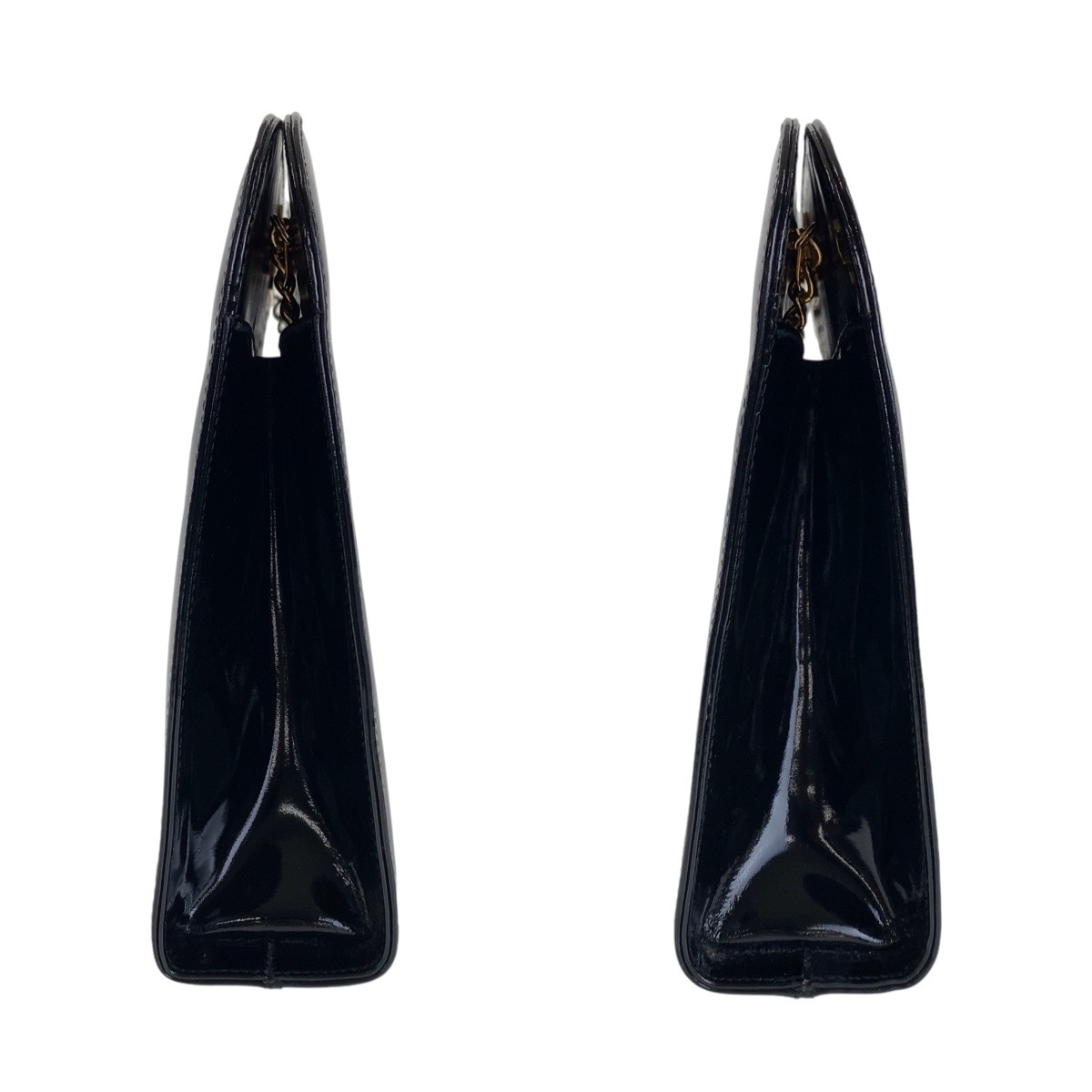 美品 ヴィンテージ ガンチーニ ブラック 黒 ゴールド金具 パテントレザー P21 0587 ショルダーバッグ クラッチバッグ レディース 503822 美品 ヴィンテージ ガンチーニ ブラック 黒 ゴールド金具 パテントレザー P21 0587 ショルダーバッグ クラッチバッグ レディース 503822