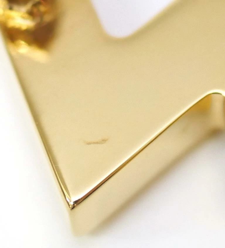 ルイ・ヴィトン LOUISVUITTON ブローチ付きニット帽 ビーニー M75052 ネイビー 【中古】(66486)