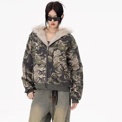 MEUCCI ITALY ファージャケット y2k グラデーション レディース MEUCCI ITALY ファージャケット y2k グラデーション レディース